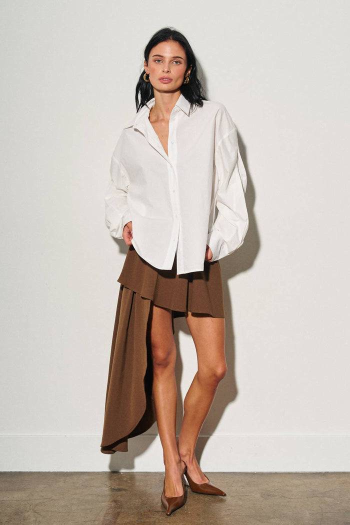 WOVEN POPLIN SHIRT I White