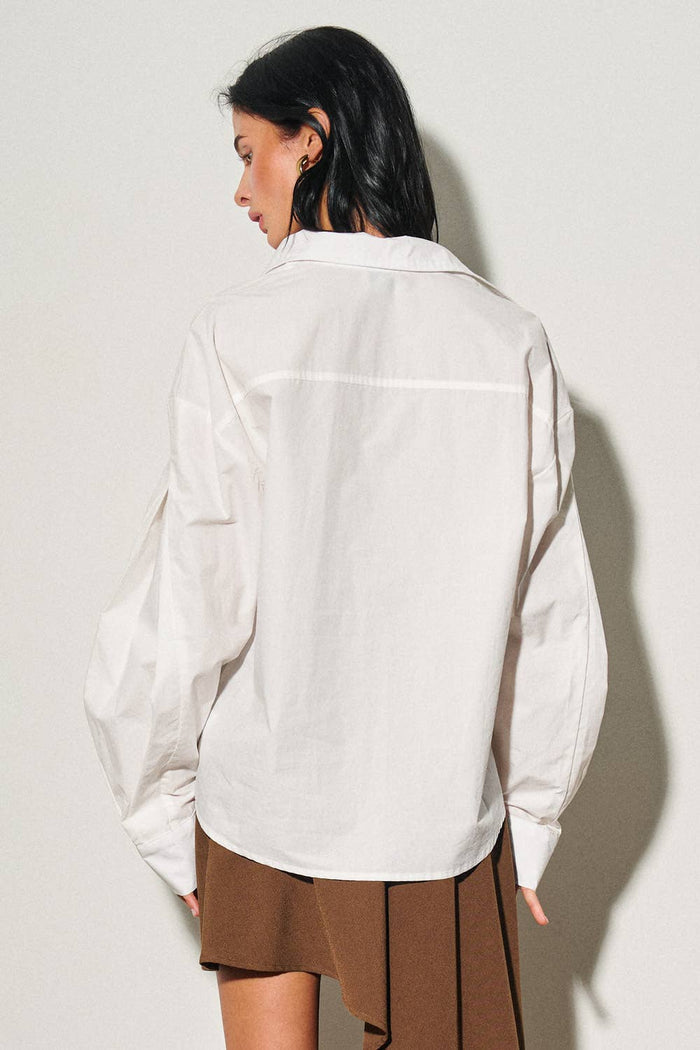 WOVEN POPLIN SHIRT I White