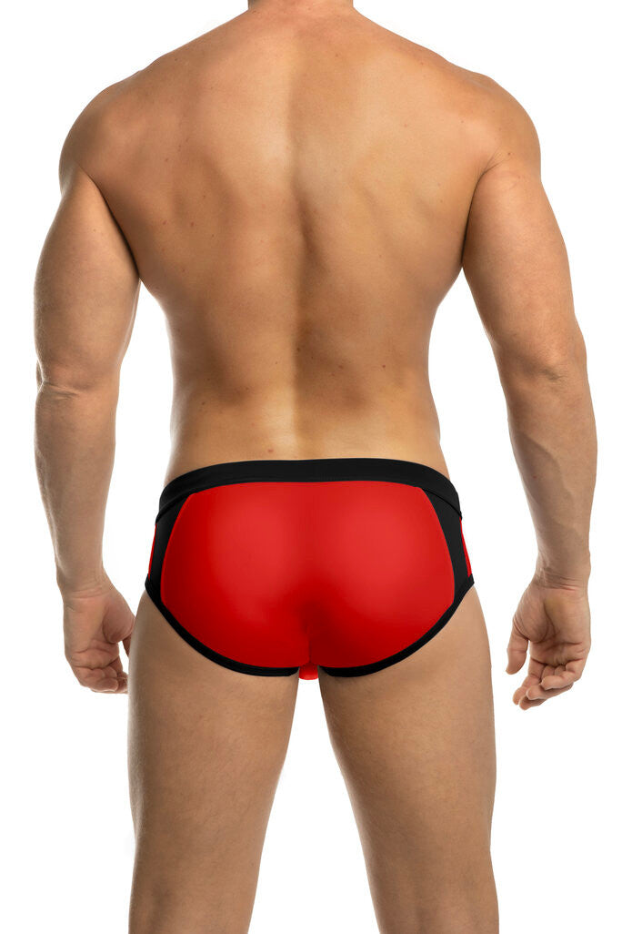BCNU XLR8 Swim Brief in red by Jack Adams. men's premium, sexy swimwear.