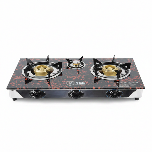 YES Triple Gas Burner on white background
